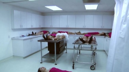 Morgue Perspective One - Starring Pepper Kester, Willow Hayes, Larae Bovee, Anne, Lily LaBeau, Victoria Verve, Loni Legend, Viva, Miles, and Breezy. 

This is raw footage from a reality television show that was never picked up by a network. In it, a small film crew documents the daily events of a city morgue. This particular episode depicts the aftermath of a brutal wedding massacre. A bride and her 7 bridesmaids have been brought to the morgue for examination.

The crew examines two bodies at a time. They undress them by cutting their clothing and check the bodies thoroughly on all sides. Then they take nail scrapings, photos, temperatures, and measurements of each body. Finally, they bind their wrists and ankles.



Fetish Elements:  Sexual Content, Morgue, Body Stripping, Pantyhose, Clothing Destruction, Nail Scrapings, CSI, Breast Tissue Massage, Body Flipping.