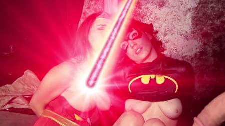 To Catch a Pervert - Starring Valentina Nappi, Lily LaBeau, and Brad

Wonder woman and Batgirl are in hot pursuit of a bad guy. They follow him all the way to his lair, where he zaps them with his ray gun. They fall to the floor, weakened by the rays. They moan and lay limply on the floor. He grabs them and handcuffs them back to back on a wooden pole.

Now that he has these superheroines in his grasp, he decides to have a little fun with them. He starts to fondle them, grabbing their breasts and touching their pussies. Then he pulls out a powerful vibrator and uses it on both girls as they are still bound back to back.

Then he shoves his cock down their throats, one by one, pumping his dick into their throats as they cry for mercy. Lipstick and saliva are smeared all over their faces, but they have no choice but to keep going until hes satisfied. 

He moves the girls so that they are on the same side of the wooden pole, and then he continues fucking their faces until he cums all over both of them. 

Hes had enough. Time to end them. He whips out his laser gun and sets it to Kill. He zaps them in the heart, and they die, humiliated and covered in cum, eyes wide and staring. 


Fetish Elements: Explicit Sexual Content, Superheroines, Blowjobs, Sloppy Blowjobs, Multiple Girls, Vibrator, Drool, Forced Orgasms, Bondage, Handcuffs, Costumes, Role Play, Lasers, Boot Fetish, Body Views.