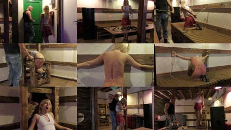 First BDSM experience  Full HD - Spanking, strangling and hanging.

Olga has long had a secret interest in the topic of BDSM.
One day she was lucky to meet a group of young people 
with the same interests as her.


They really wanted to have a BDSM party and they asked Olga 
to rent for this some club.  
The problem was the lack of money.....

She long called in different clubs and everywhere was costly.
Yesterday she found out about a club on the outskirts of the city....
There the price was quite small.
Olga agreed to meet with the owner of the club. 
And in the evening arrived at the specified address.
She couldn't find the club for a long time. 
Whoever she asked on the street, no one knew anything.
With a sinking heart she went down the dark stairs to the basement.  
She knocked on the door.

The door opened by the host club.  In any case, Olga thought so.  
The man caused her deep fear and sweet numbness between her legs.  
She mentally imagined how he torments her....

Initially, the owner of the club showed Olga the room. 
She was thrilled. 
Torture chair, ropes, whip...Scary and exciting at the same time. 
Olga ceased to control herself. 
Hidden desires took precedence over her mind. 
She asked the club owner to demonstrate how it will act in reality.

The first experience with tying hands seemed to her bland and boring.  
She asked me to show her something cooler.

Then even cooler....

Olga did not know that this club is controlled by the mafia. 
Here on video shoot real tortures and murders. 
Rich and jaded perverts have fun here.   
She didn't know what to get out of the club she was not destined....