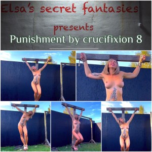 Punishment by crucifixion 8 (FHD) - The next victim of the crucifixion is a young blonde. Tied to a post, she suffers and squirms.